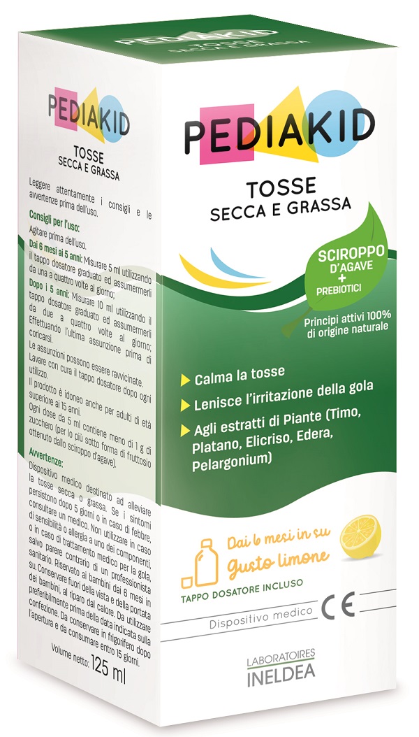 PEDIAKID TOSSE SECCA E GRASSA SCIROPPO 125 ML - Farmapre