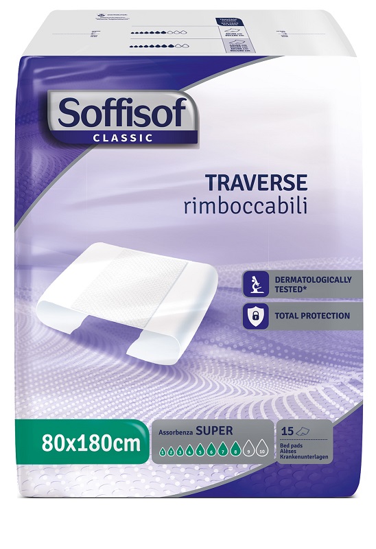TRAVERSA PER INCONTINENZA SOFFISOF CLASSIC 8 GOCCE 80 X 180 15 PEZZI - Farmapre