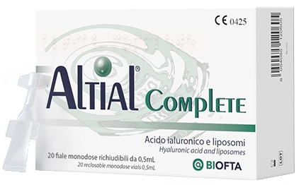 SOLUZIONE OFTALMICA LUBRIFICANTE ALTIAL COMPLETE 4 STRIP DA 5 FLACONI DA 0,5 ML - Farmapre