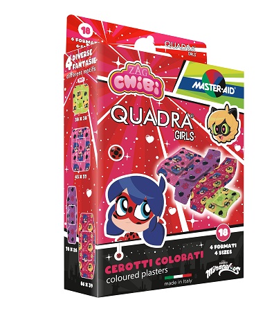 CEROTTO MASTER-AID QUADRA GIRLS LADY BUG ASSORTITI 18 PEZZI - Farmapre