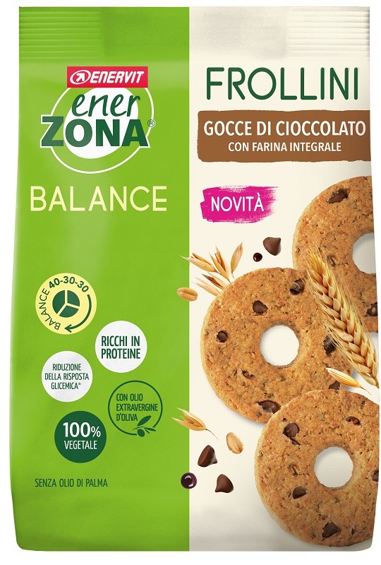 ENERZONA FROLLINI INTEGRALE GOCCE CIOCCOLATO 250 G - Farmapre