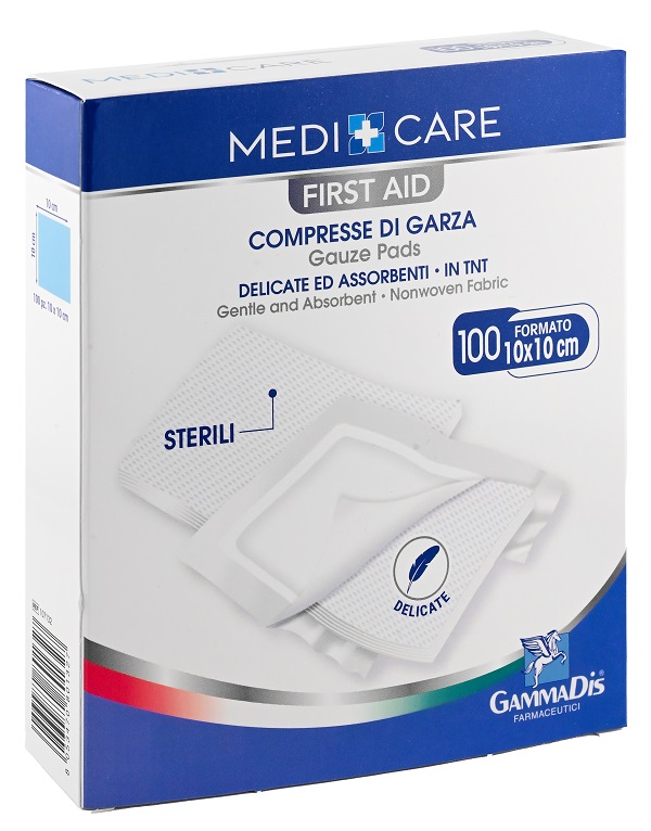 GARZA MEDICARE TNT 10X10 CM 100 PEZZI - Farmapre