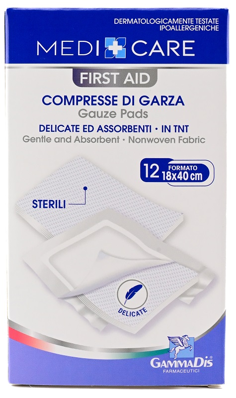 GARZA MEDICARE TNT 18X40 CM 12 PEZZI - Farmapre