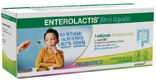 ENTEROLACTIS FIBRA LIQUIDA 12 FLACONCINI DA 10 ML - Farmapre