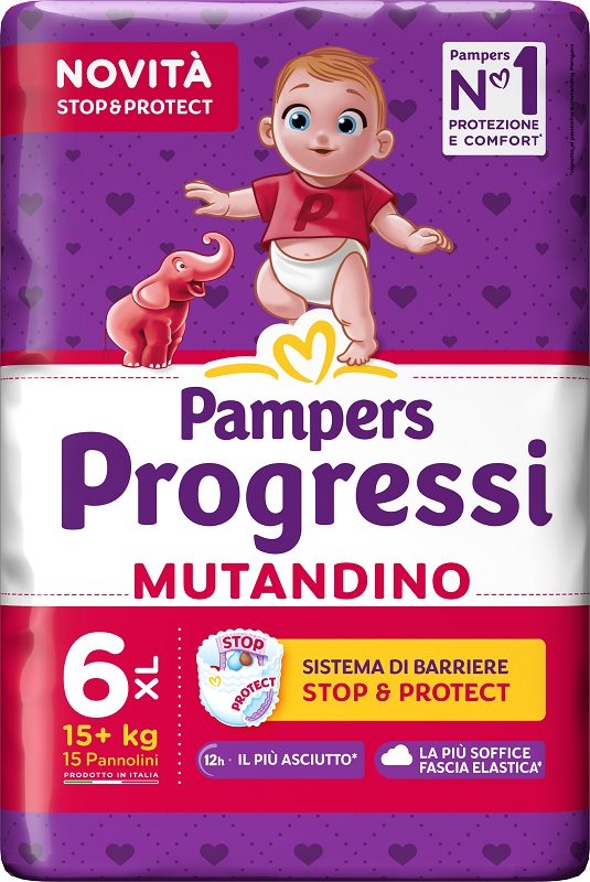 PAMPERS PROGRESSI MUTANDINA XL CP 15 PEZZI - Farmapre