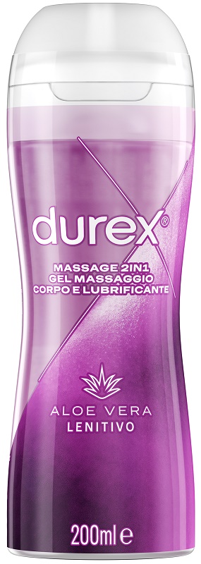 DUREX MASSAGE 2 IN 1 GEL MASSAGGIO CORPO E LUBRIFICANTE ALOE VERA 200 ML - Farmapre