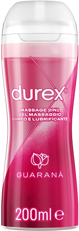 DUREX MASSAGE 2 IN 1 GEL MASSAGGIO CORPO E LUBRIFICANTE GUARANA' 200 ML - Farmapre