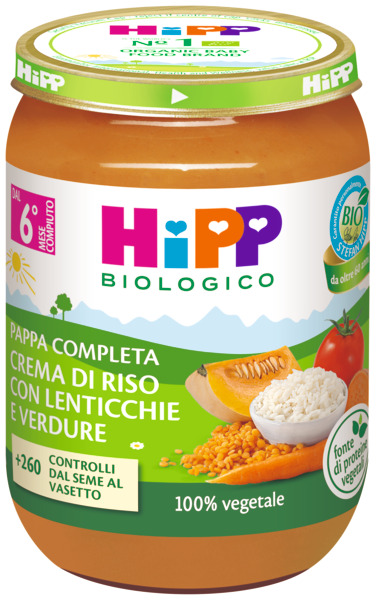 HIPP CREMA DI RISO LENTICCHIE VERDURE 190 G - Farmapre