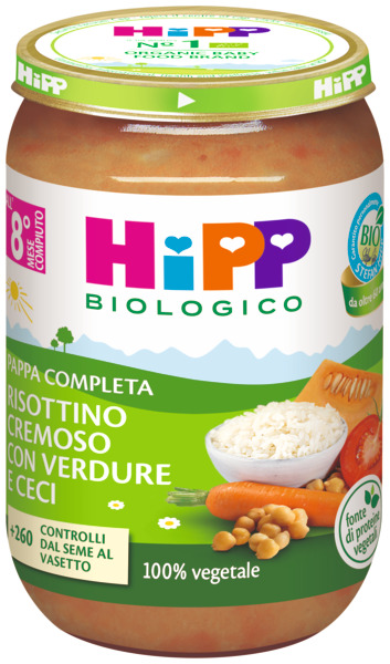 HIPP RISOTTINO CREMOSO VERDURE CECI 220 G - Farmapre