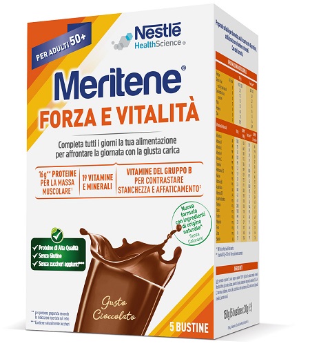 MERITENE FORZA E VITALITA' CIOCCOLATO 5 BUSTINE DA 30 G - Farmapre