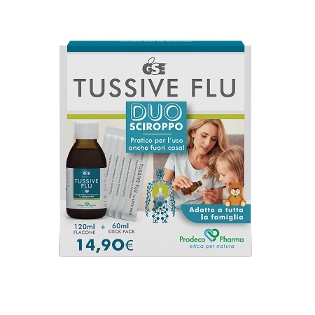 GSE TUSSIVE FLU DUO FLACONE+6 STICK PACK MONODOSE - Farmapre