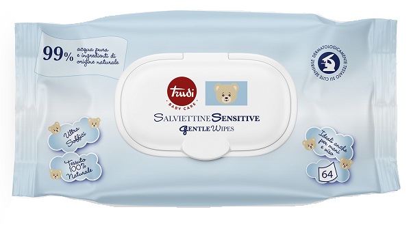 TRUDI BABY CARE SALVIETTINE SENSITIVE 64 PEZZI - Farmapre