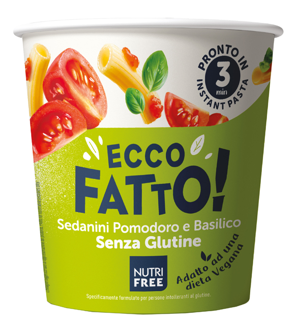 NUTRIFREE ECCO FATTO SEDANINI POMODORO E BASILICO 70 G - Farmapre