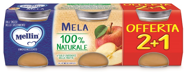 MELLIN OMOGENEIZZATO MELA 3PZ DA 100 G - Farmapre