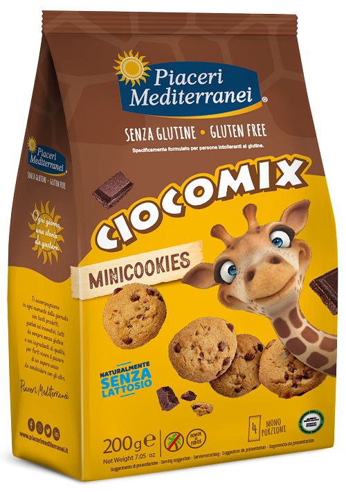 PIACERI MEDITERRANEI CIOCOMIX MINI COOKIES 4 MONOPORZIONI DA 50 G - Farmapre
