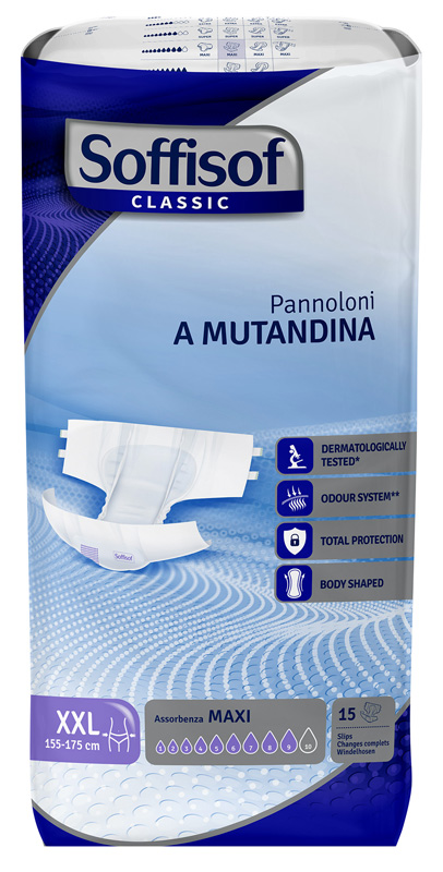 PANNOLINO MUTANDINA MAXI XXL CLASSIC SOFFISOF 15 PEZZI - Farmapre