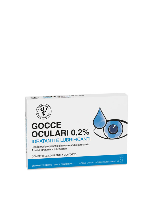 LFP GOCCE OCULARI STERILI A BASE DI IPROMELLOSA E SODIO IALURONATO IN 10 CONTENITORI MONODOSE DA 0,5 ML - Farmapre