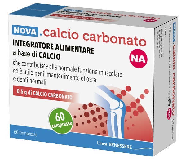 NOVA CALCIO CARBONATO NA 0,5G 60 COMPRESSE - Farmapre