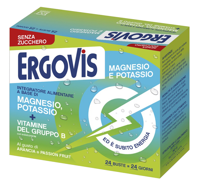 ERGOVIS MG+K VITAMINE B SENZA ZUCCHERO 24 BUSTINE - Farmapre