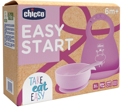 CH SET PAPPA SILICONE 6M+ ROSA - Farmapre
