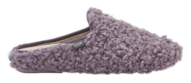 MADDY CURLY SYNTHETIC FUR CIABATTA WOMAN LILAC 37 - Farmapre