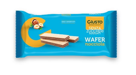 GIUSTO SENZA ZUCCHERO WAFERS NOCCIOLA 150 G - Farmapre