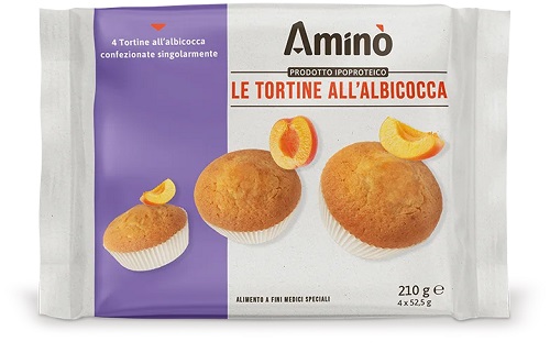 AMINO' LE TORTINE ALBICOCCA 4 PEZZI DA 52,5 G - Farmapre