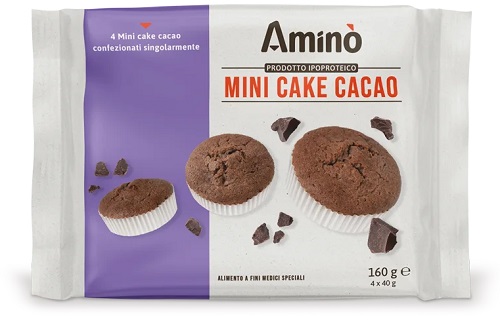 AMINO' MINI CAKE CACAO 4 PEZZI DA 40 G - Farmapre