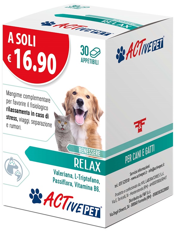 ACTIVE PET RELAX 30 COMPRESSE APPETIBILI - Farmapre
