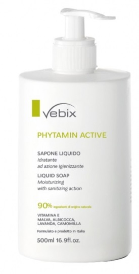VEBIX PHYTAMIN ACTIVE SAPONE LIQUIDO IDRATANTE 500 ML - Farmapre