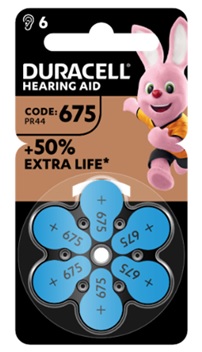 DURACELL EASY TAB 675 BLU BATTERIA PER APPARECCHIO ACUSTICO 6 PEZZI - Farmapre