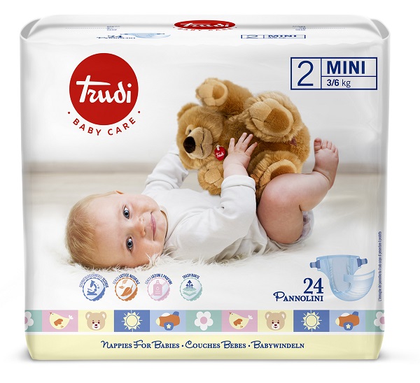 TRUDI BABY CARE PANNOLINI MINI 3/6 KG 24 PEZZI - Farmapre