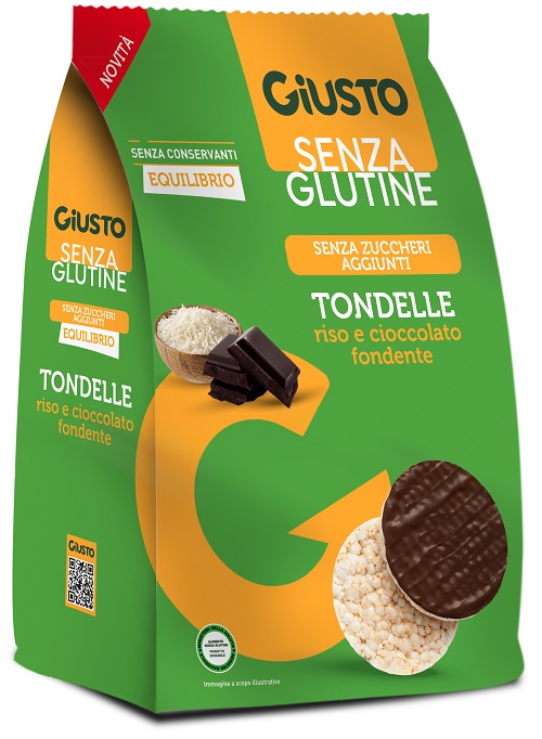 GIUSTO SENZA GLUTINE TONDELLE CIOCCOLATO FONDENTE NEW 60 G - Farmapre