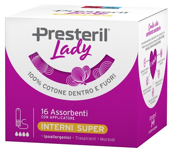 LADY PRESTERIL  ASSORBENTE INTERNO COMPACT SUPER PLUS 16 PEZZI - Farmapre
