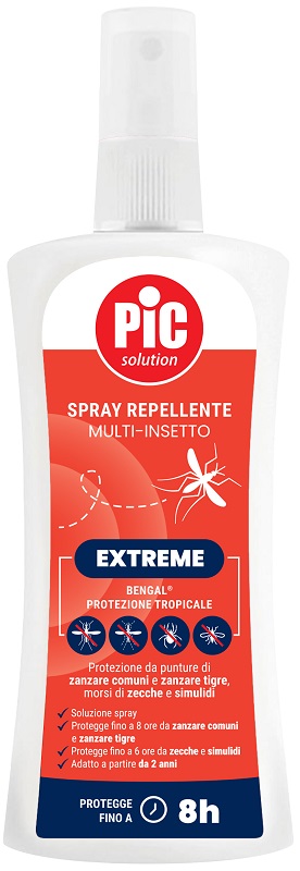 PIC SOLUTION BENGAL EXTREME PROTEZIONE TROPICALE SPRAY REPELLENTE MULTI INSETTO 100 ML - Farmapre