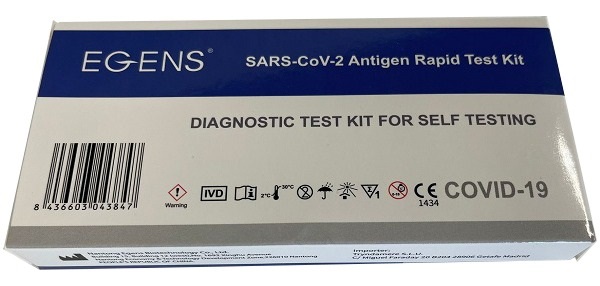 TEST ANTIGENICO RAPIDO COVID-19 EGENS AUTODIAGNOSTICO DETERMINAZIONE QUALITATIVA ANTIGENI SARS-COV-2 IN TAMPONI NASALI MEDIANTE IMMUNOCROMATOGRAFIA - Farmapre