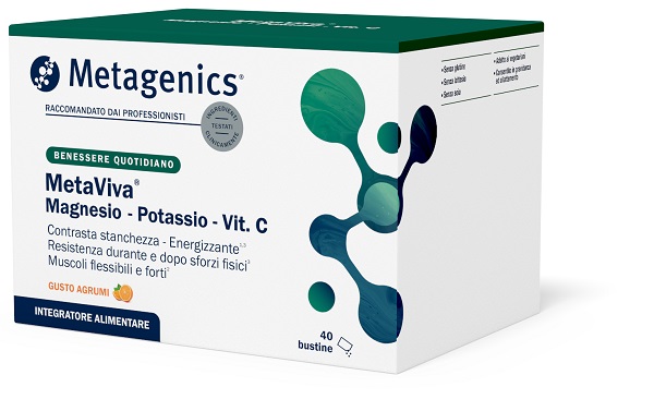 METAVIVA MAGNESIO/POTASSIO/VITAMINA C 40 BUSTINE CON EDULCORANTI - Farmapre