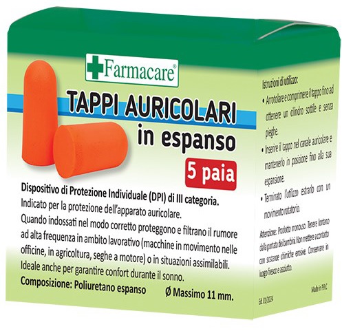 TAPPI AURICOLARI ESPANSO 5 PAIA - Farmapre