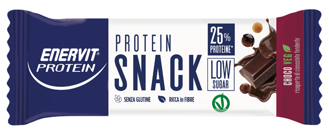 ENERVIT PROTEIN SNACK CHOCO VEG LOW SUGAR 33 G X 25 PEZZI - Farmapre