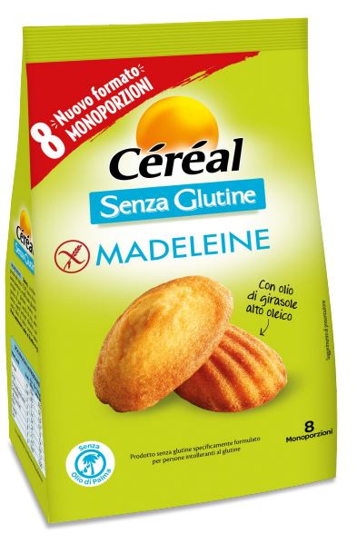 CEREAL MADELEINE SENZA GLUTINE 8 PEZZI DA 28,5 G - Farmapre
