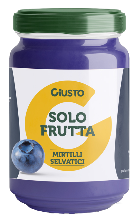 GIUSTO SOLO FRUTTA CONFETTURA MIRTILLI SELVATICI 220 G - Farmapre