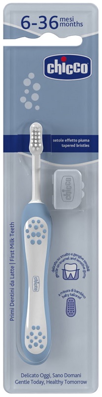 CHICCO SPAZZOLINO 6 MESI+ AZZURRO - Farmapre