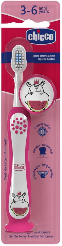CHICCO SPAZZOLINO 3-6 YEARS ROSA - Farmapre