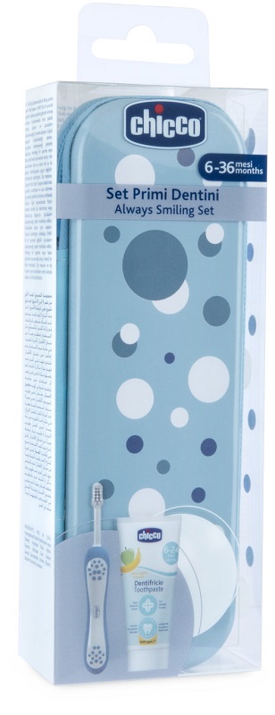 CHICCO SET DENTALE 6 MESI+ AZZURRO - Farmapre