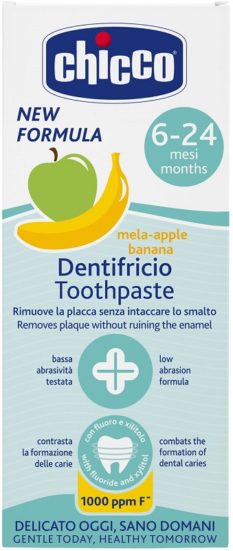 CHICCO DENTIFRICIO 6 MESI+ MELABANANA CON FLUORO 50 ML - Farmapre