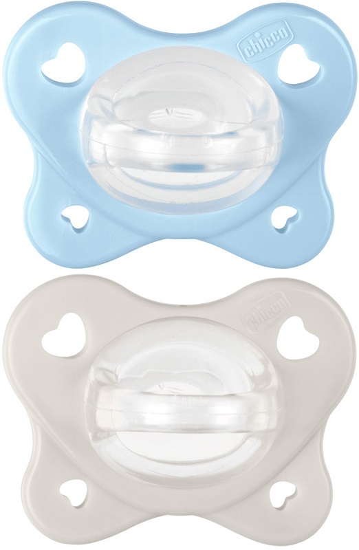 CHICCO DUAL SOFT SUCCHIETTO AZZURRO 2-6 MESI 2 PEZZI - Farmapre