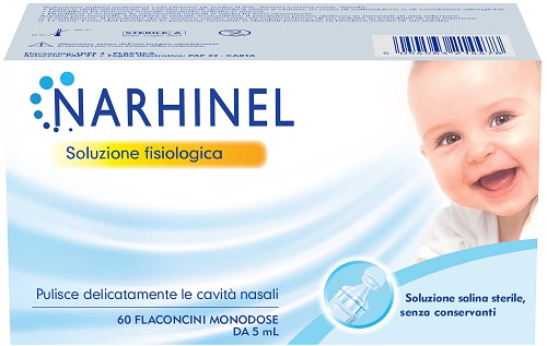 SOLUZIONE FISIOLOGICA PER ASPIRATORE NASALE NARHINEL 60 FLACONCINI DA 5 ML - Farmapre