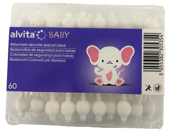 ALVITA BABY BASTONCINI COTONATI 60 PEZZI - Farmapre