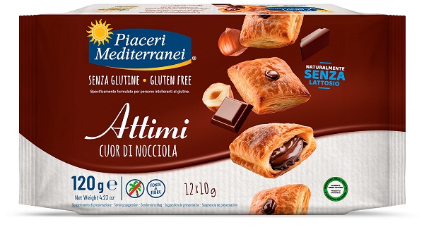 PIACERI MEDITERRANEI ATTIMI CUOR DI NOCCIOLA 120 G - Farmapre