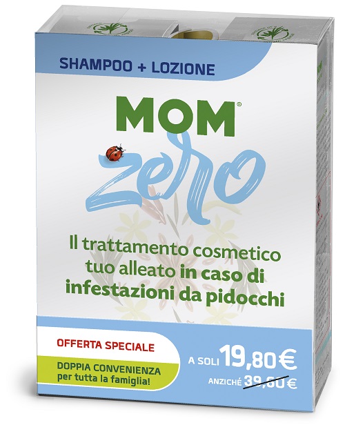 MOM ZERO BIPACK KIT PREVENZIONE COMPOSTO DA FLACONE SHAMPOO 200 ML + FLACONE LOZIONE SPRAY 100 ML - Farmapre
